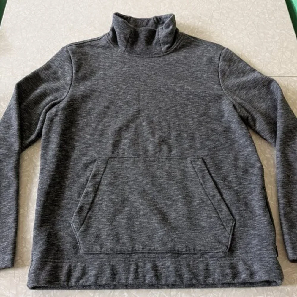 Banana Republic Men's Medium French Terry Pullover‎ Turtleneck Gray